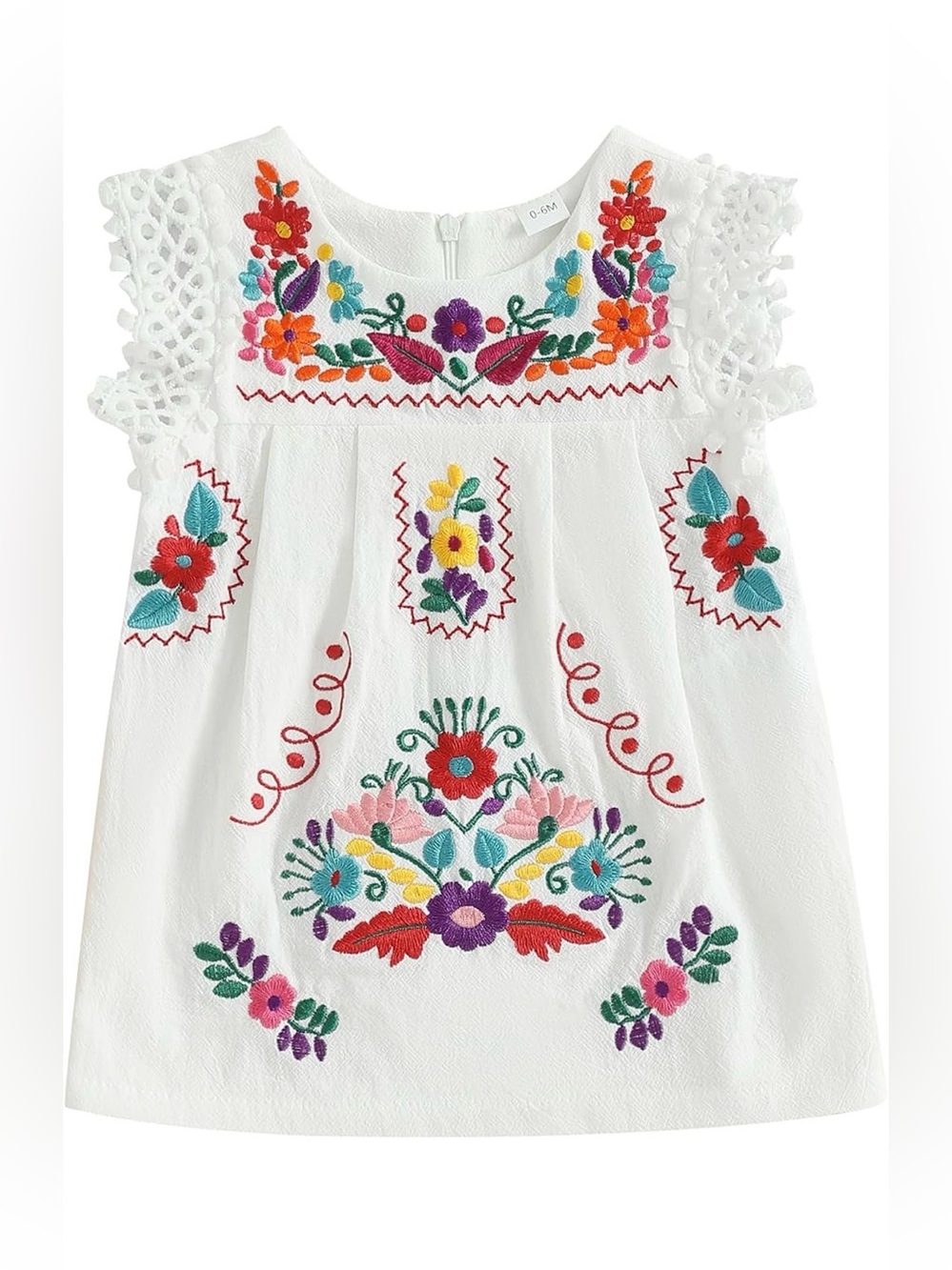 Toddler Girl Traditional Mexican Embroidered
Dress 2-3T
